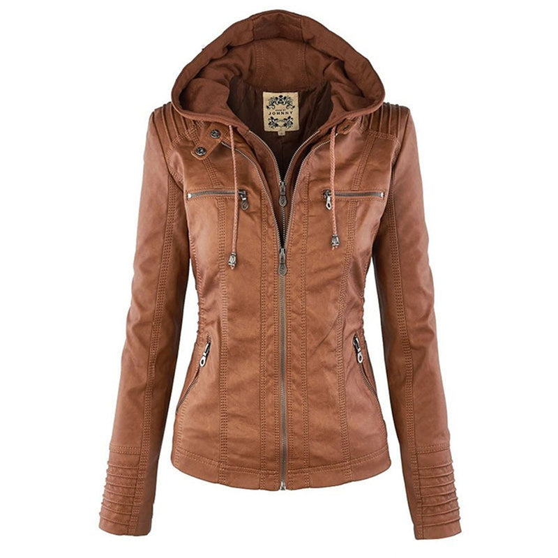 Terramalux Leather Jacket Layne - Élégante veste en cuir pour femmes avec style moderne