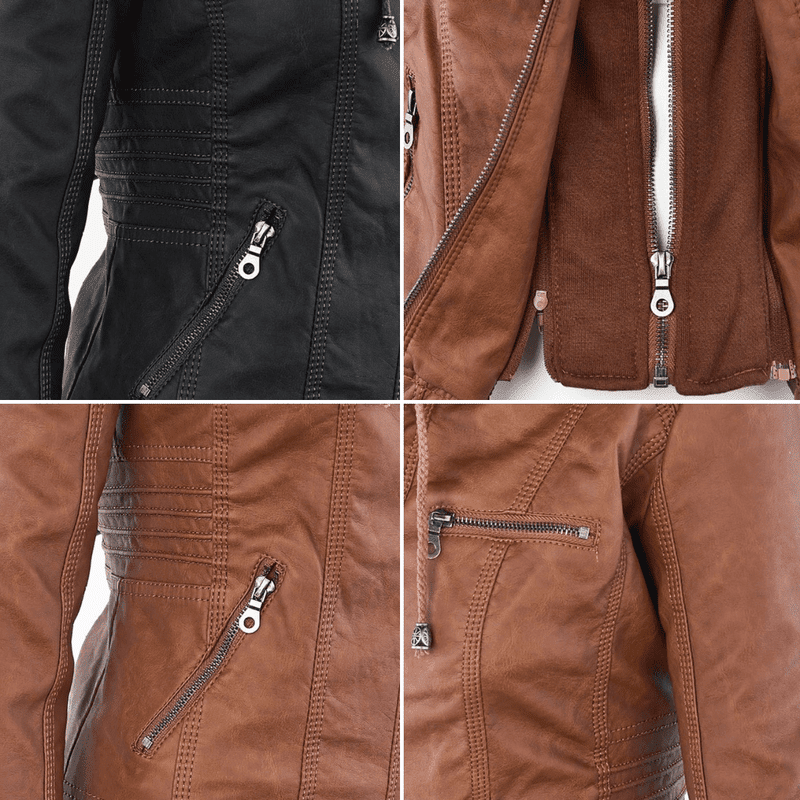 Terramalux Leather Jacket Layne - Élégante veste en cuir pour femmes avec style moderne