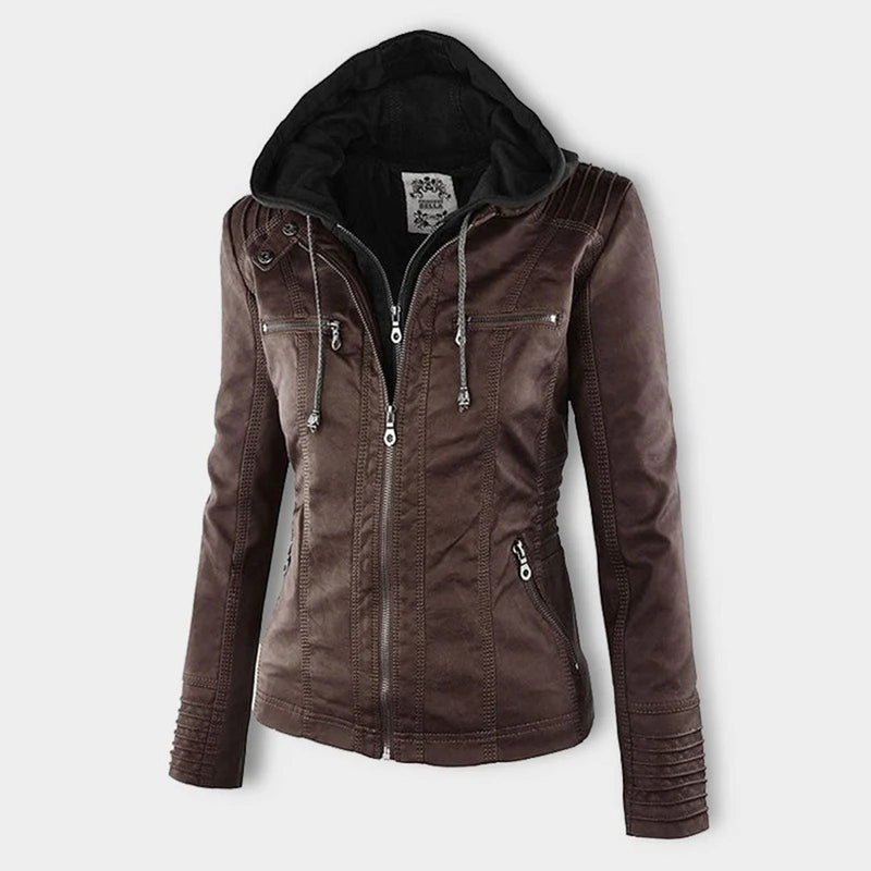Terramalux Leather Jacket Layne - Élégante veste en cuir pour femmes avec style moderne