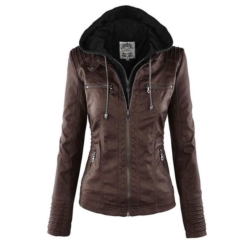 Terramalux Leather Jacket Layne - Élégante veste en cuir pour femmes avec style moderne
