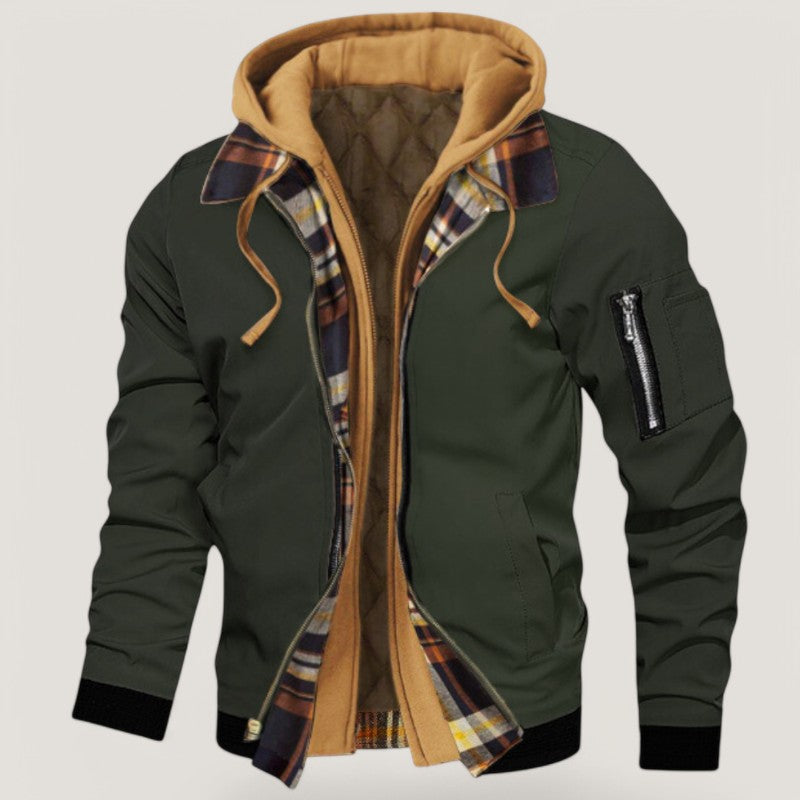 Terramalux-Men Winter Jacket-Veste d'hiver à capuche chaude pour hommes