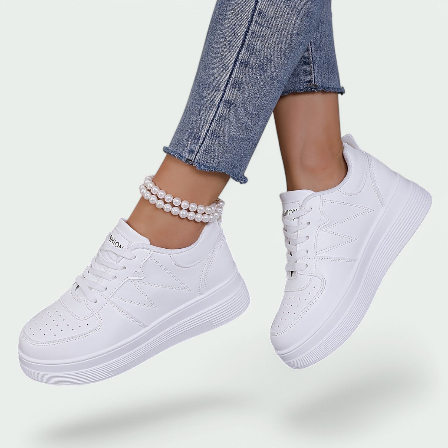 Clara - Baskets Femme en Cuir Artificiel Confortables et Élégantes-2