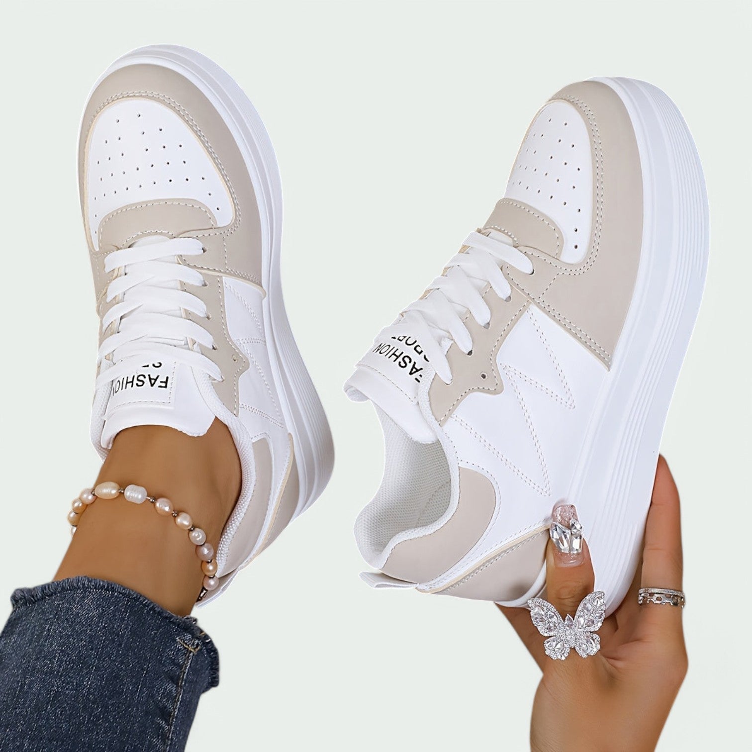 Clara - Baskets Femme en Cuir Artificiel Confortables et Élégantes-5
