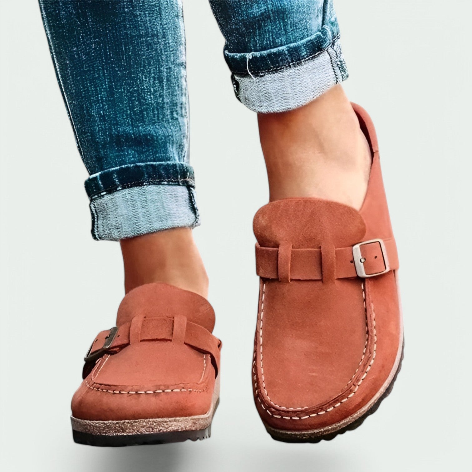 Clara - Sandales Femme Confortables en Daim avec Semelle Absorbante-5