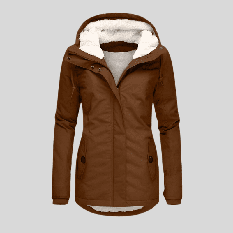 Terramalux Jackets Zayla - Longue veste d'hiver imperméable avec capuche et doublure