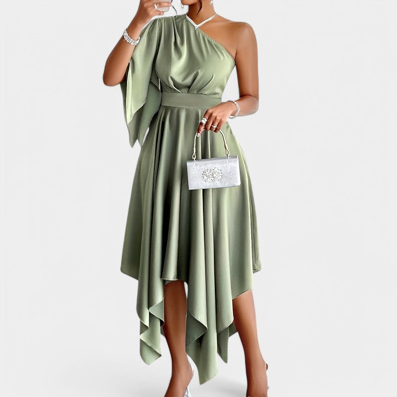 Terramalux-Jennifer – Robe Peplum Asymétrique Élégante Automne Femme