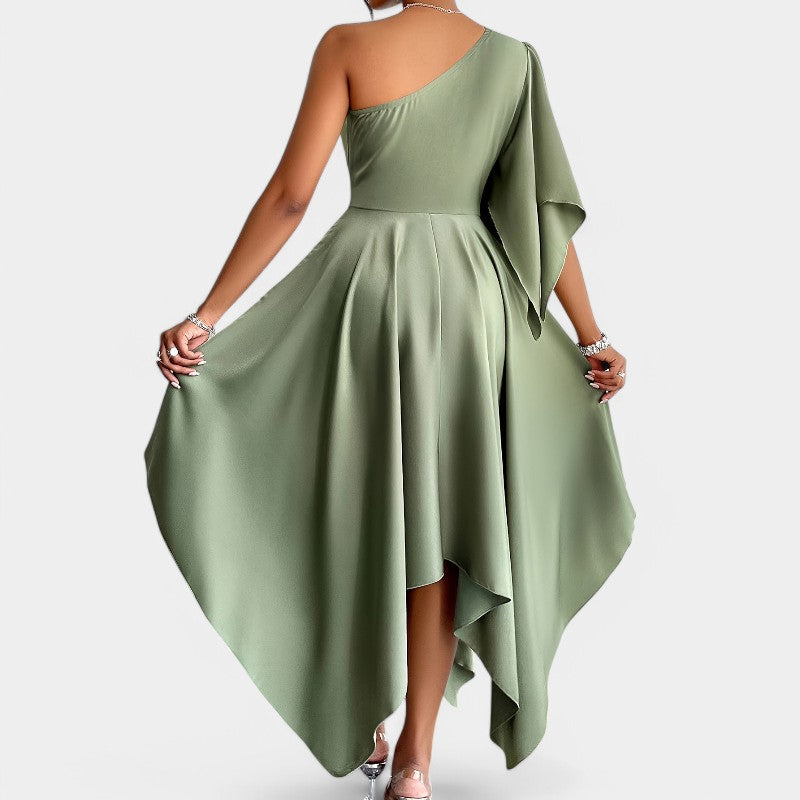 Terramalux-Jennifer – Robe Peplum Asymétrique Élégante Automne Femme