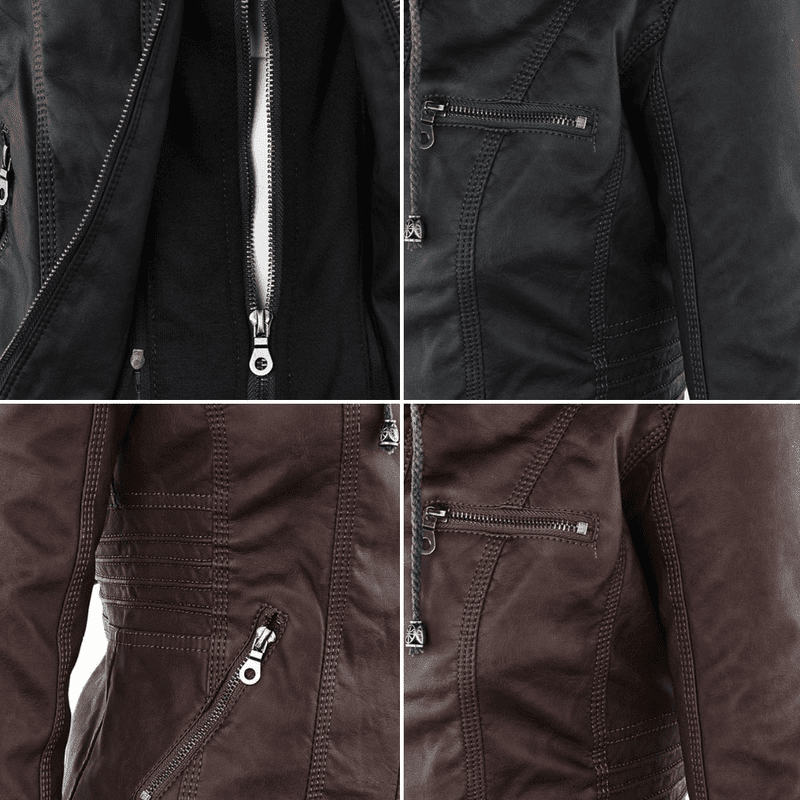 Terramalux Leather Jacket Layne - Élégante veste en cuir pour femmes avec style moderne