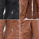 Terramalux Leather Jacket Layne - Élégante veste en cuir pour femmes avec style moderne