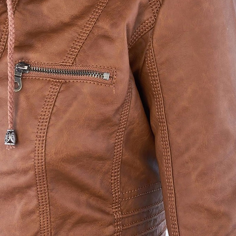 Terramalux Leather Jacket Layne - Élégante veste en cuir pour femmes avec style moderne