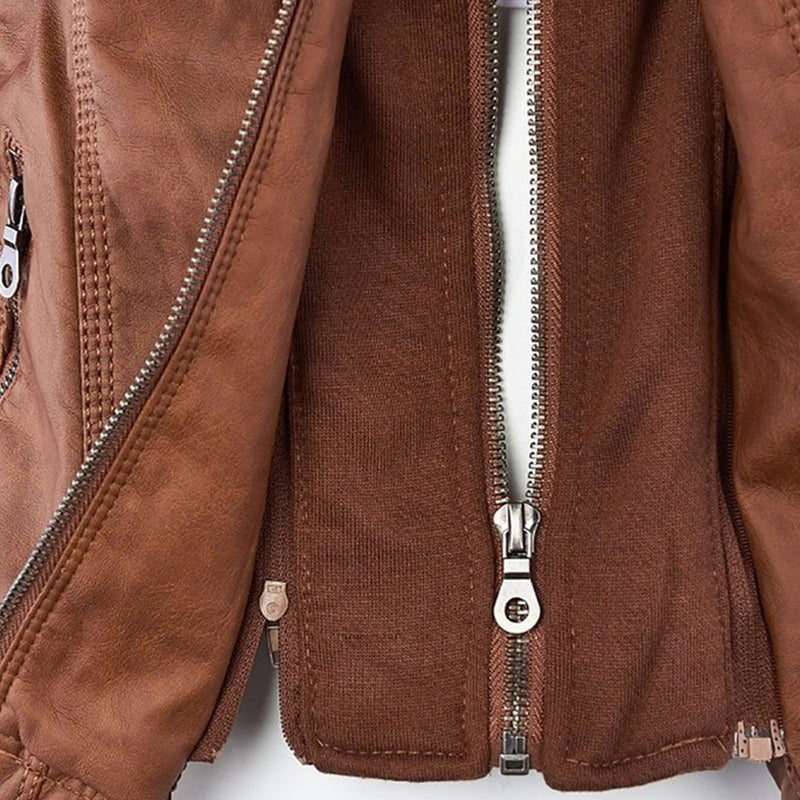 Terramalux Leather Jacket Layne - Élégante veste en cuir pour femmes avec style moderne
