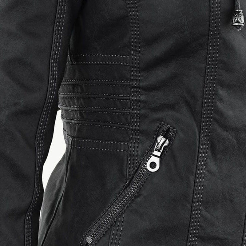 Terramalux Leather Jacket Layne - Élégante veste en cuir pour femmes avec style moderne