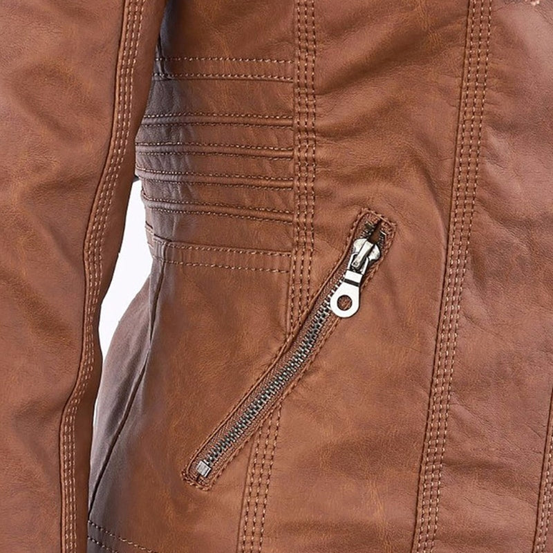 Terramalux Leather Jacket Layne - Élégante veste en cuir pour femmes avec style moderne
