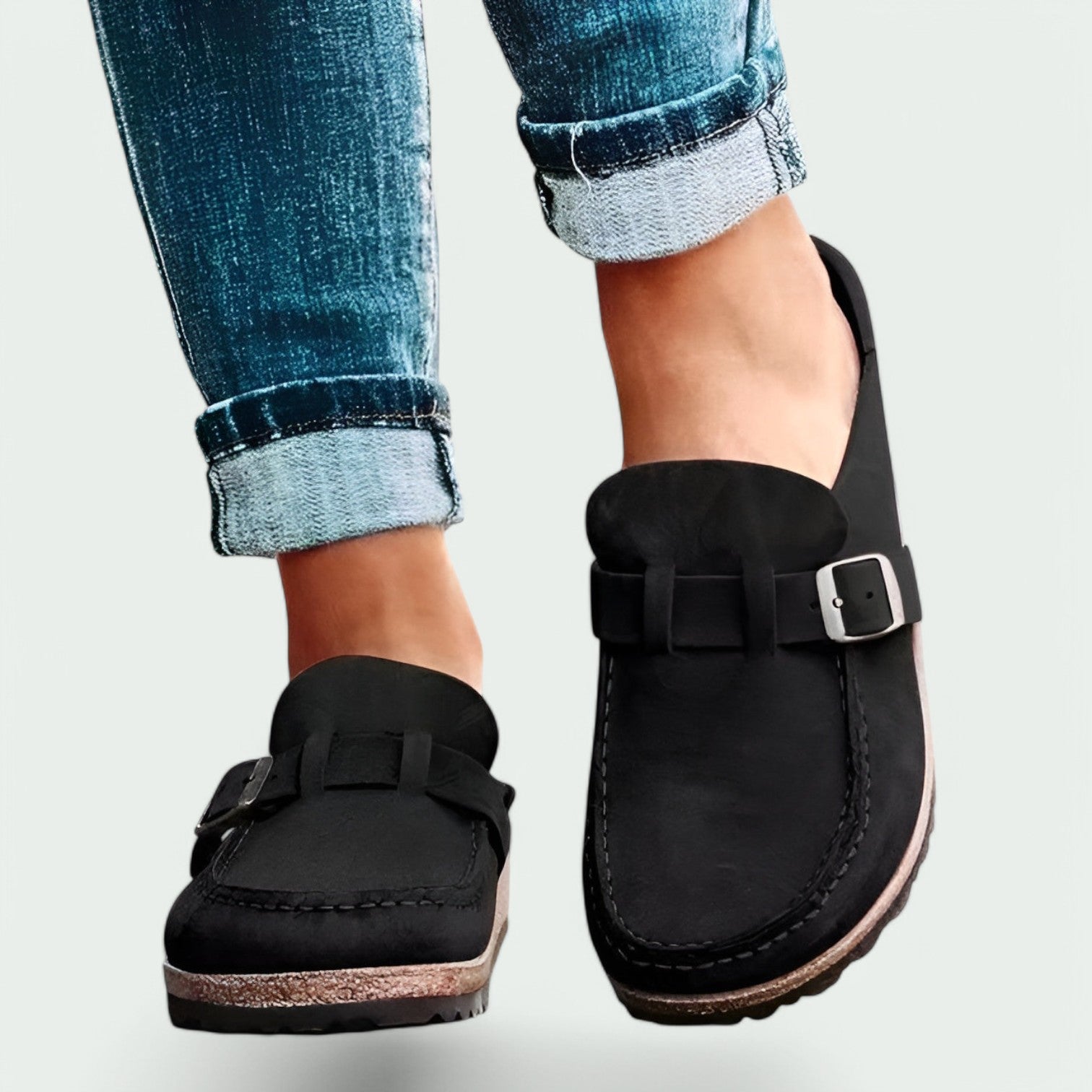 Clara - Sandales Femme Confortables en Daim avec Semelle Absorbante-3