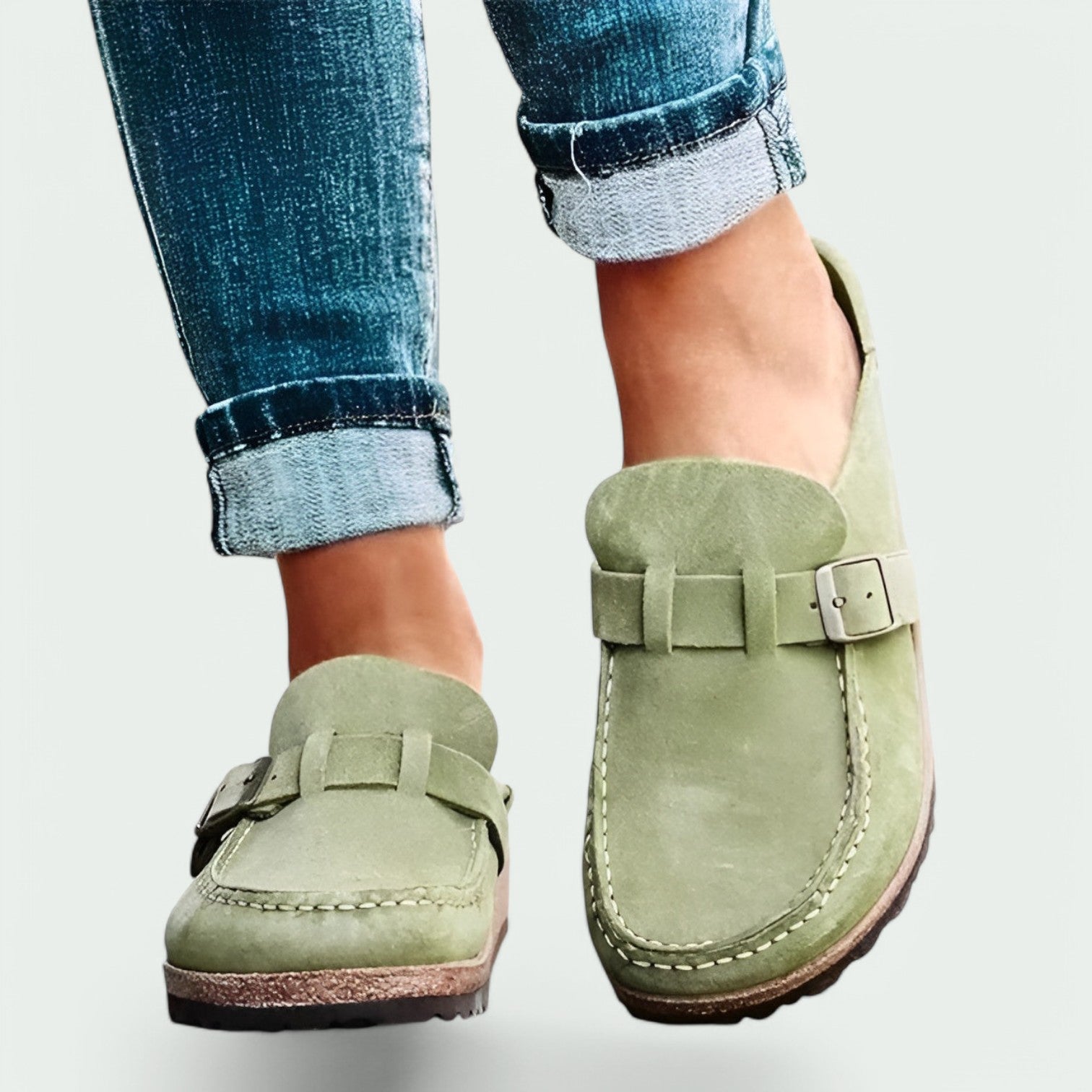 Variant image for Clara - Sandales Femme Confortables en Daim avec Semelle Absorbante-28